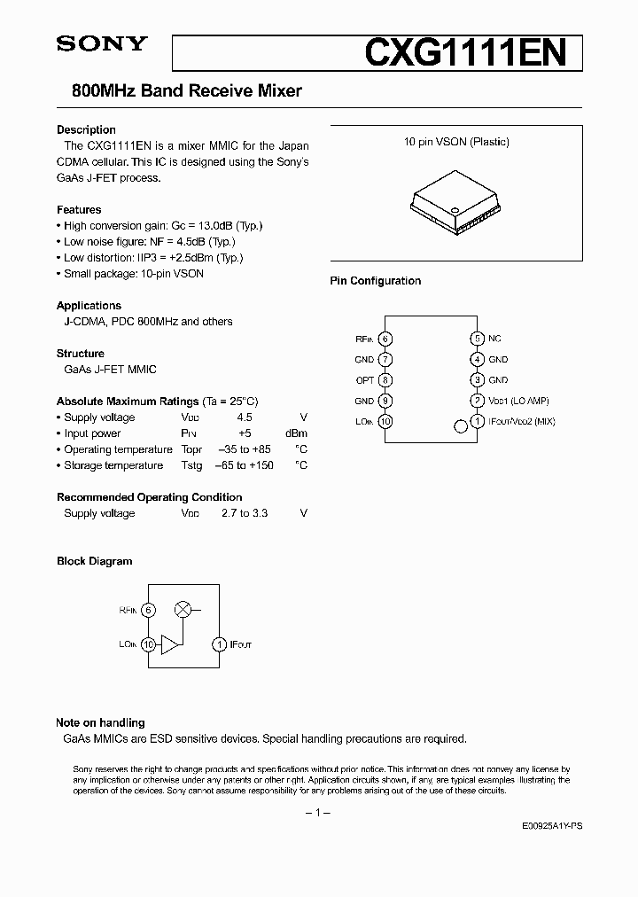 CXG1111EN_161076.PDF Datasheet