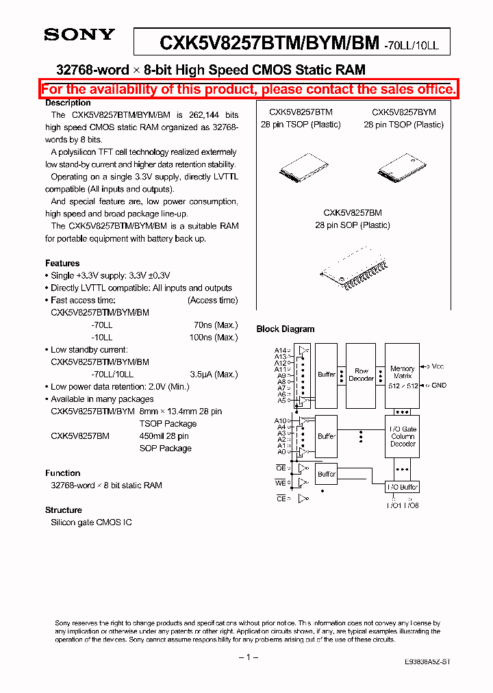CXK5V8257BM_182907.PDF Datasheet