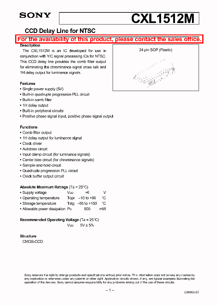 CXL1512M_101603.PDF Datasheet
