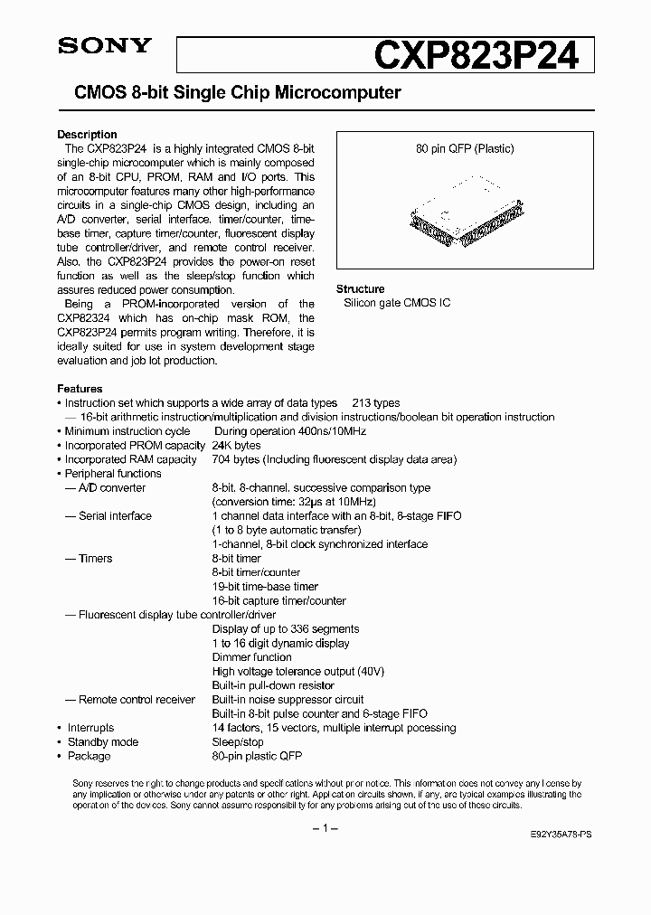 CXP823P24_24256.PDF Datasheet