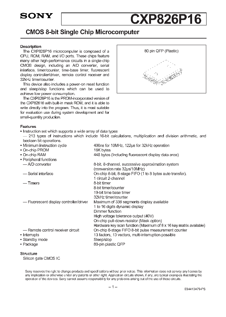CXP826P16_115842.PDF Datasheet