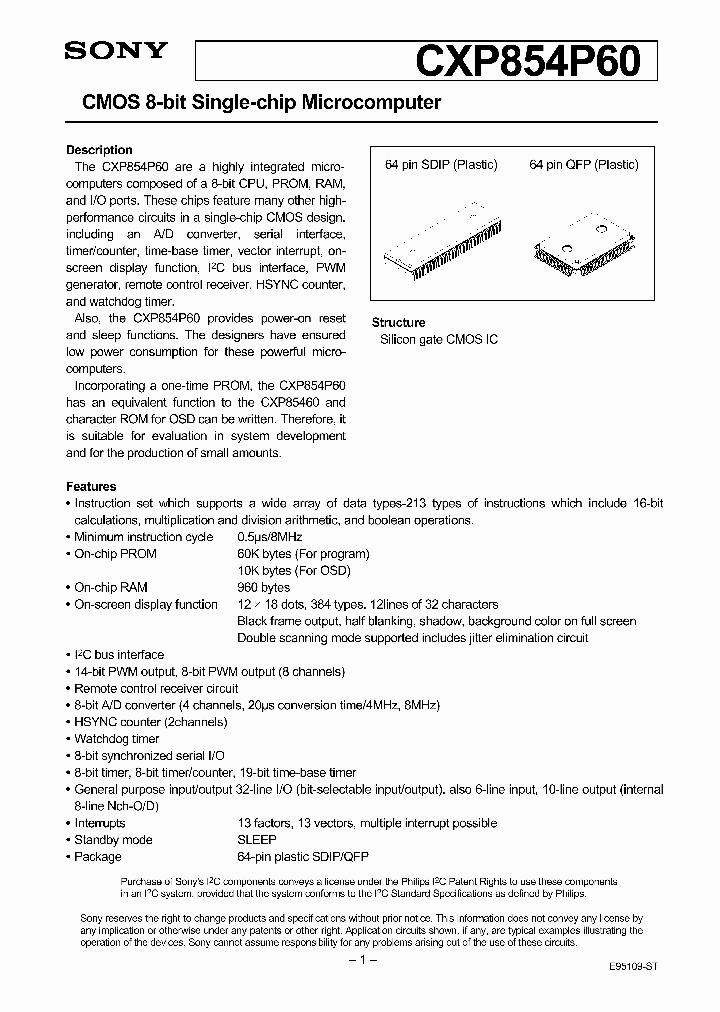 CXP854P60_24261.PDF Datasheet