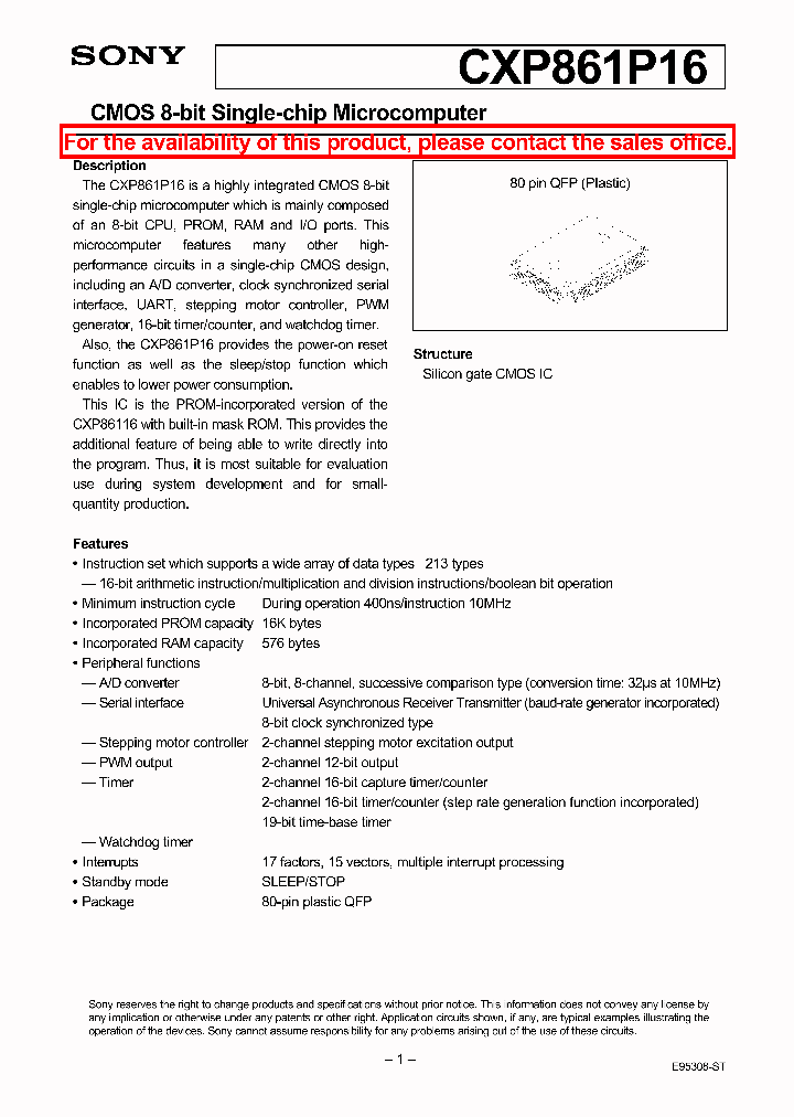 CXP861P16_45352.PDF Datasheet