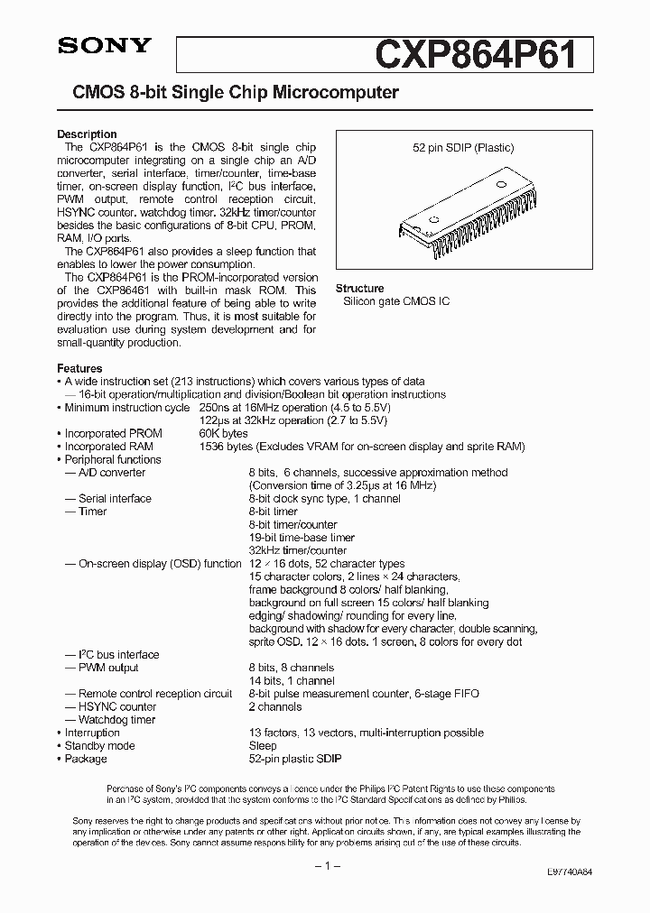 CXP864P61_45370.PDF Datasheet