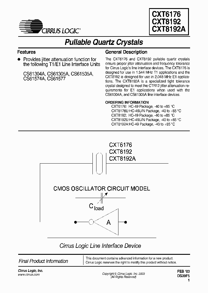 CXT6176_73610.PDF Datasheet