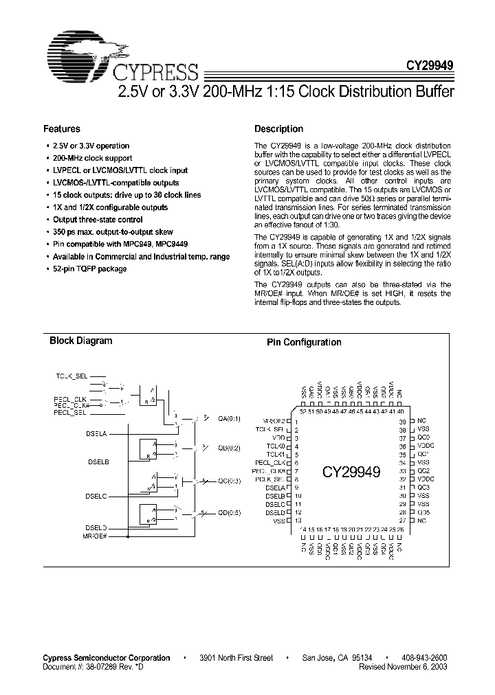 CY29949_118297.PDF Datasheet