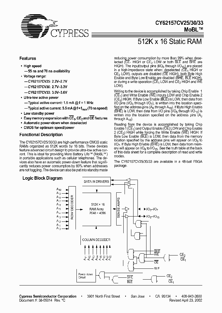 CY62157CV33_176665.PDF Datasheet