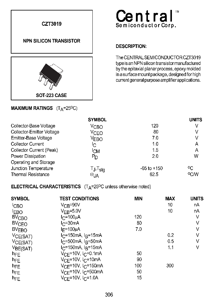 CZT3019_76361.PDF Datasheet