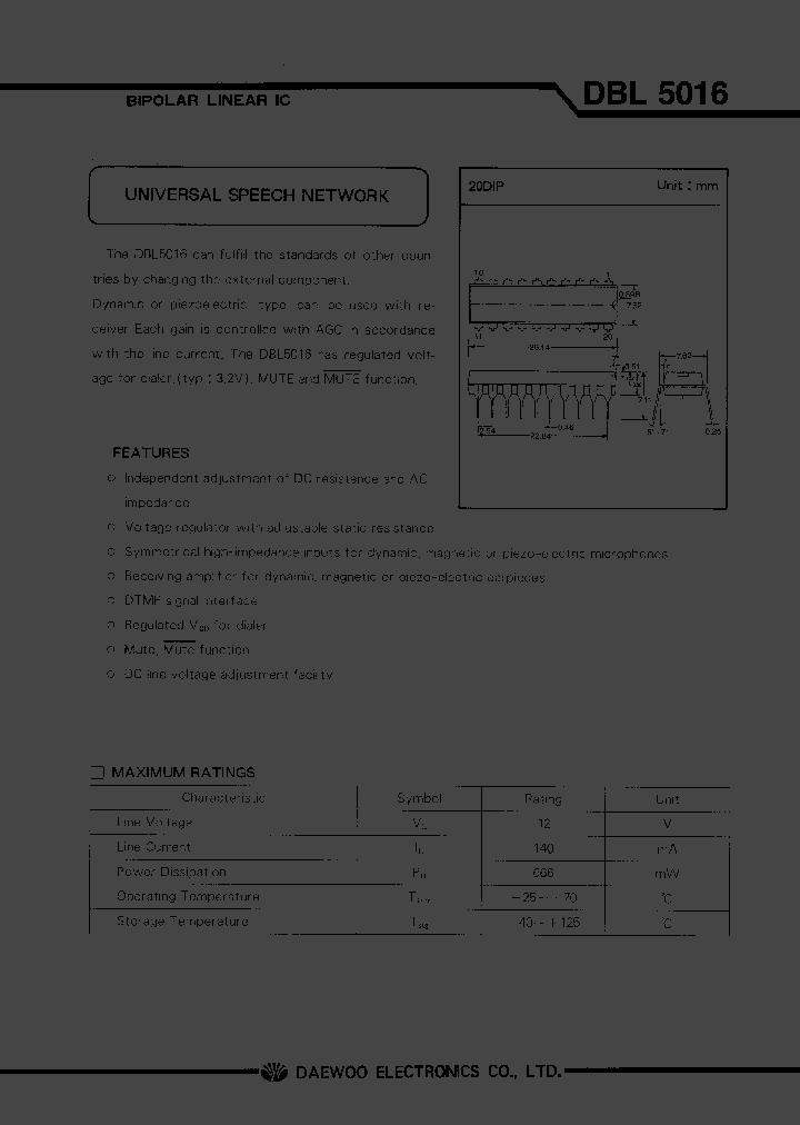 DBL5016_81956.PDF Datasheet