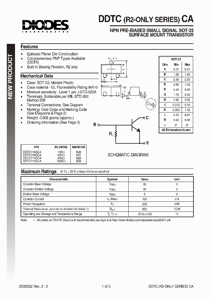 DDTC114GCA_24612.PDF Datasheet