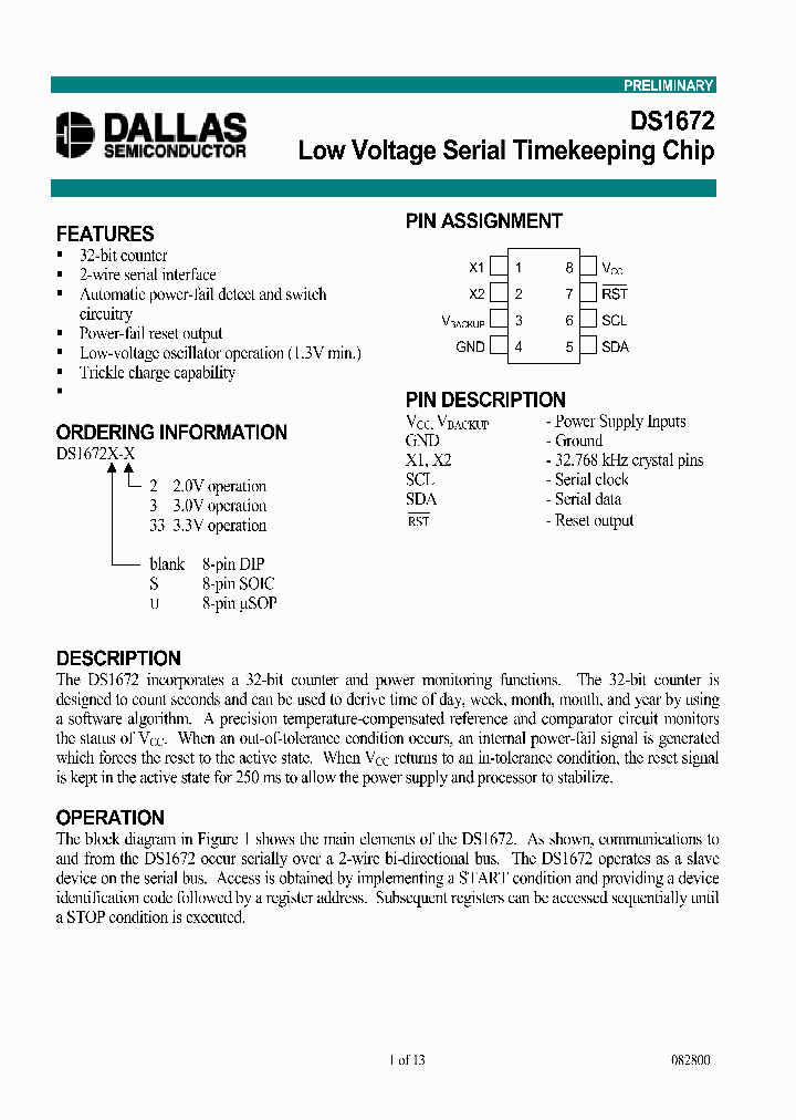 DS1672_167881.PDF Datasheet