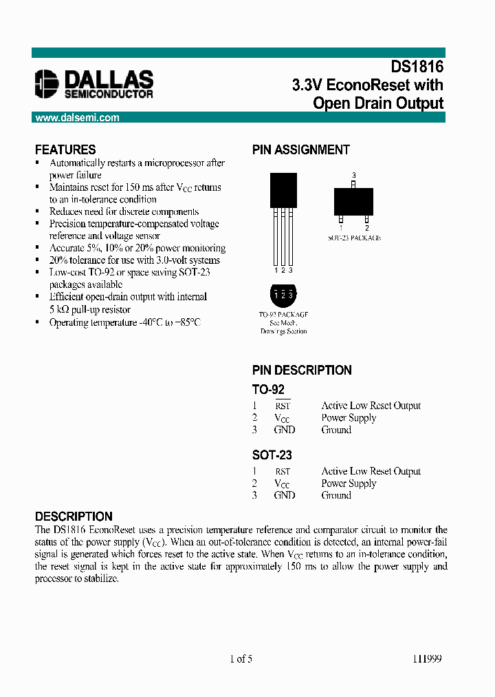 DS1816_151603.PDF Datasheet