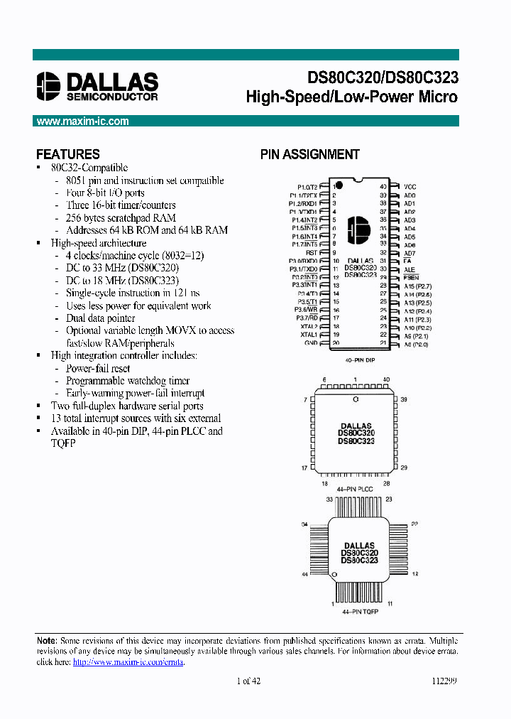 DS80C320_162807.PDF Datasheet