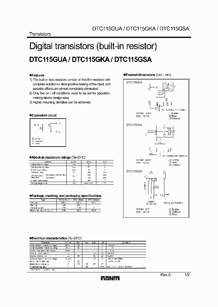 DTC115GKA_132210.PDF Datasheet