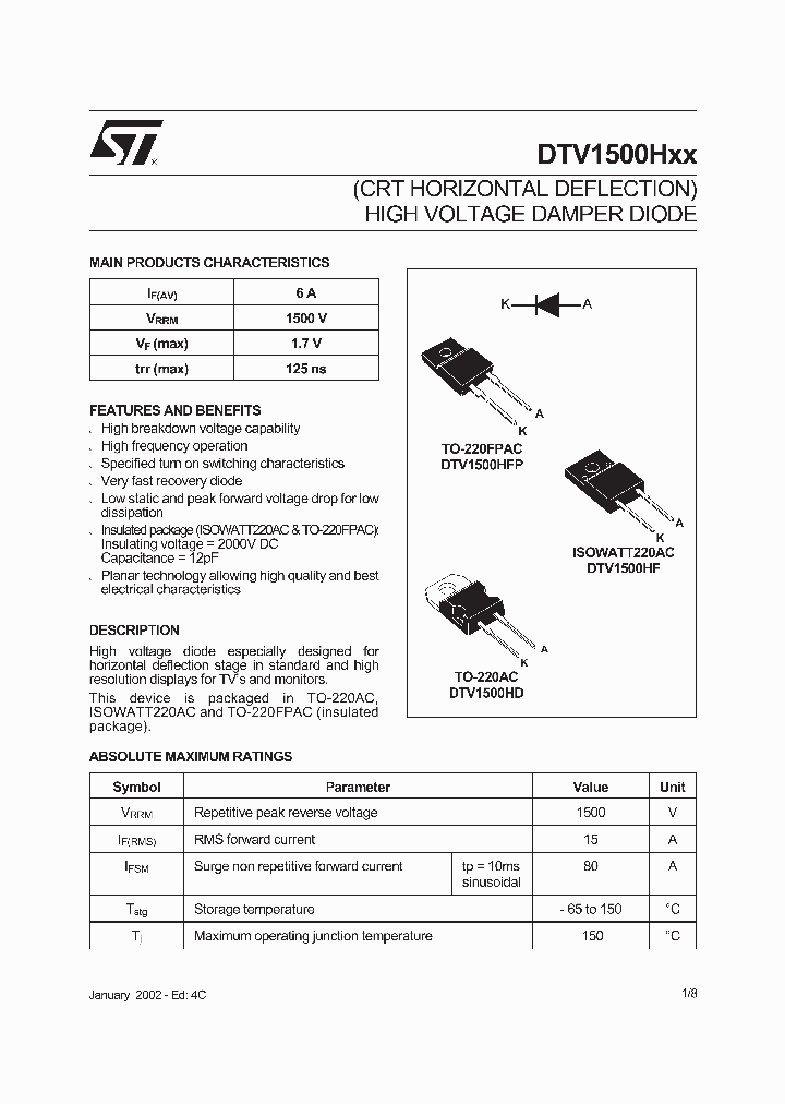 DTV1500_62950.PDF Datasheet