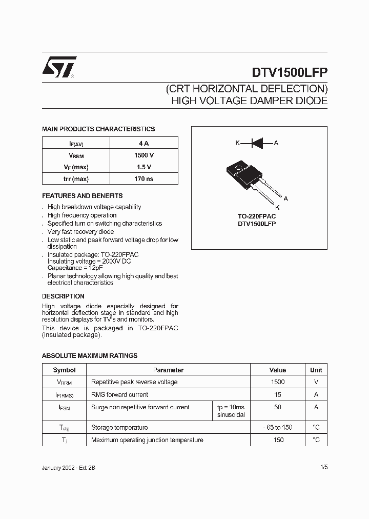DTV1500LFP_62955.PDF Datasheet
