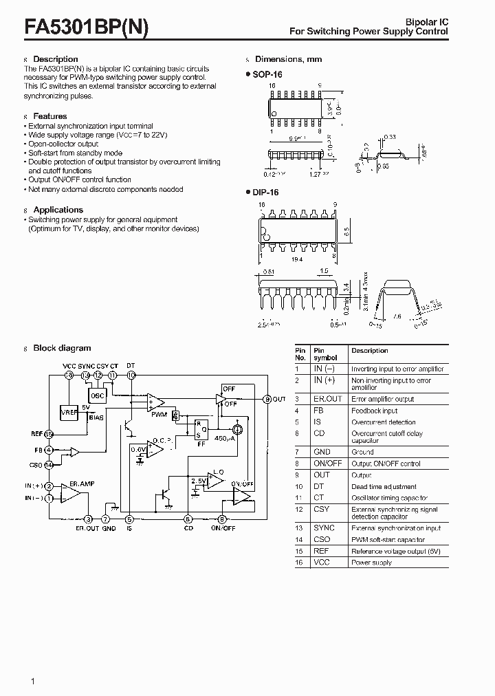 FA5301_133101.PDF Datasheet