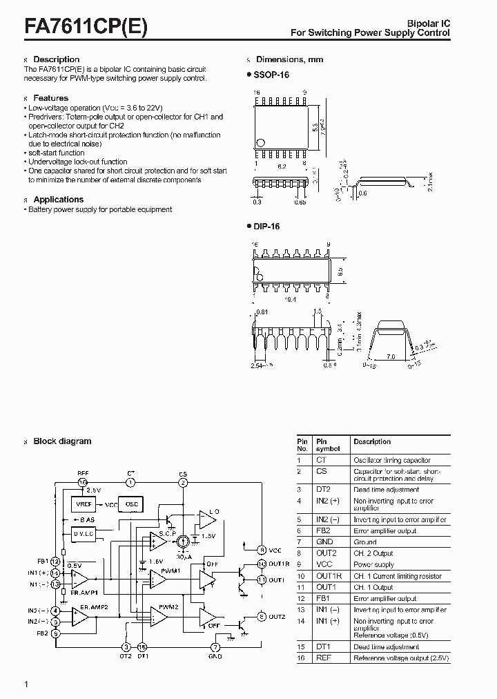 FA7611_147006.PDF Datasheet