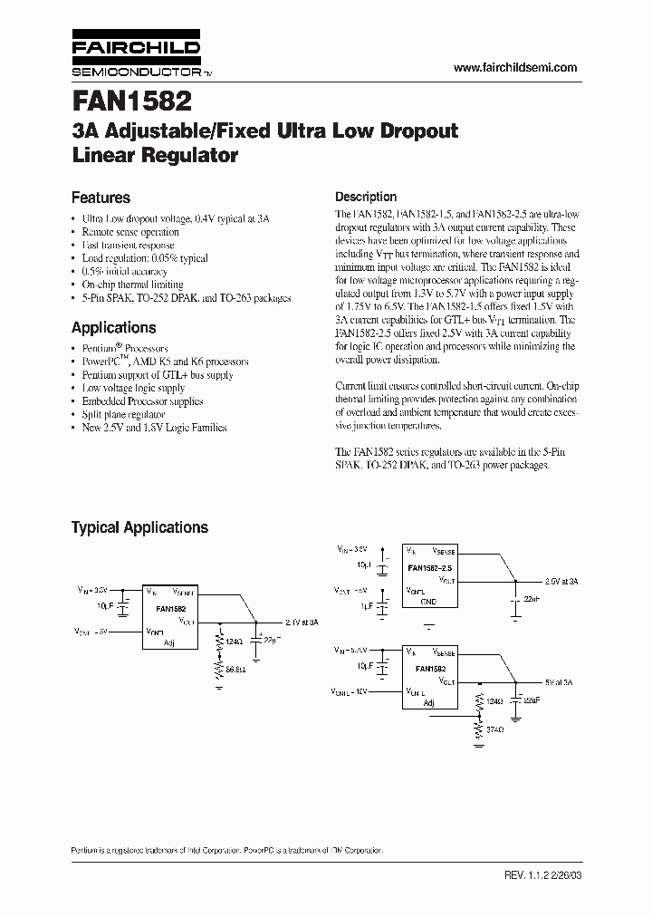 FAN1582_25458.PDF Datasheet