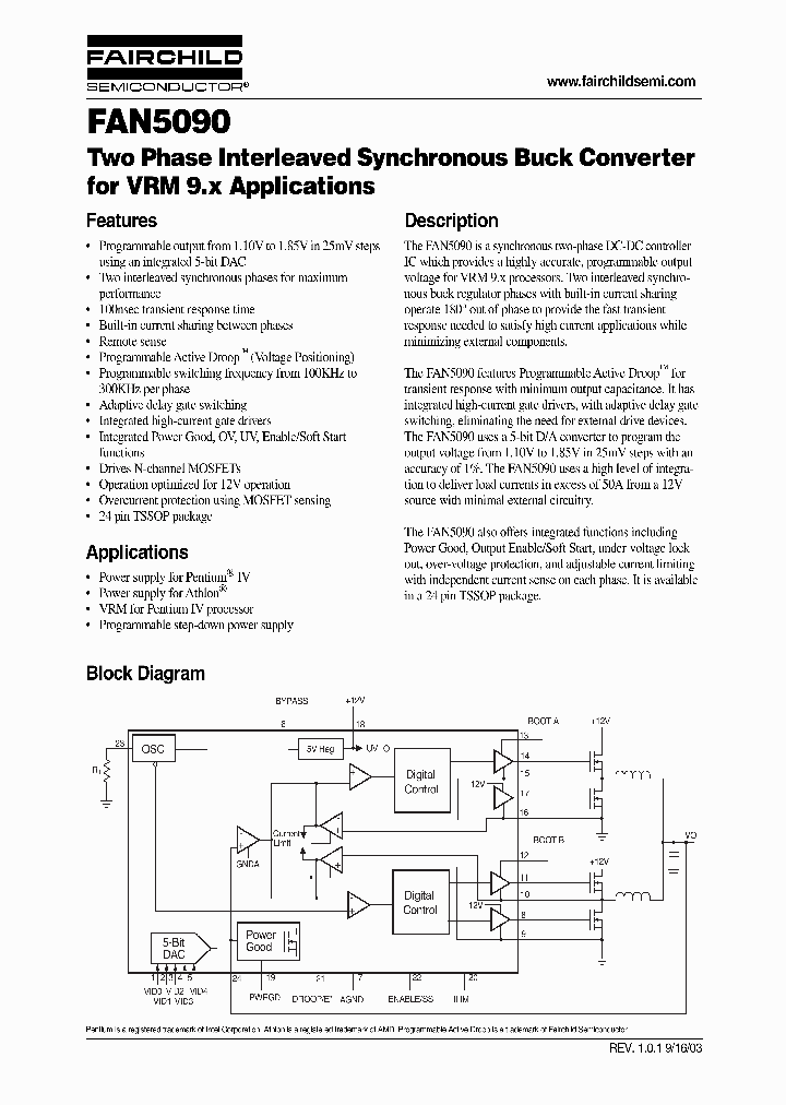 FAN5090_129345.PDF Datasheet