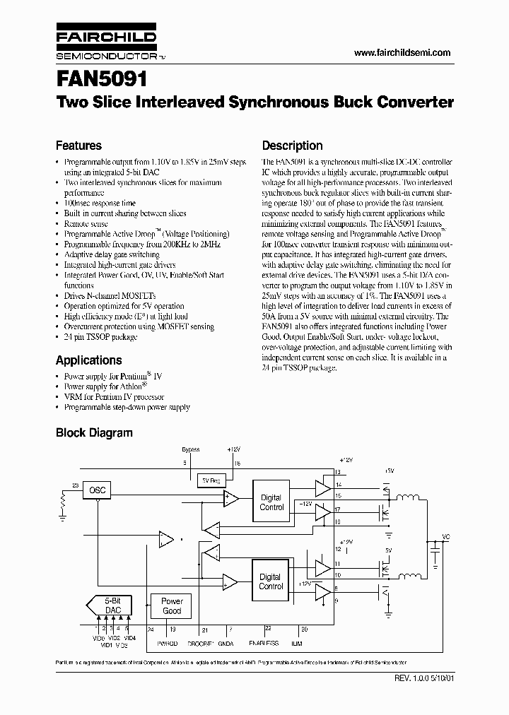 FAN5091_129348.PDF Datasheet