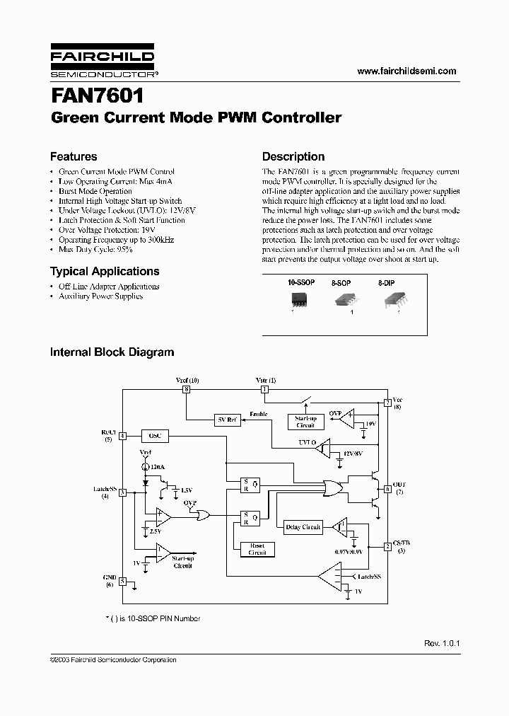 FAN7601_154148.PDF Datasheet