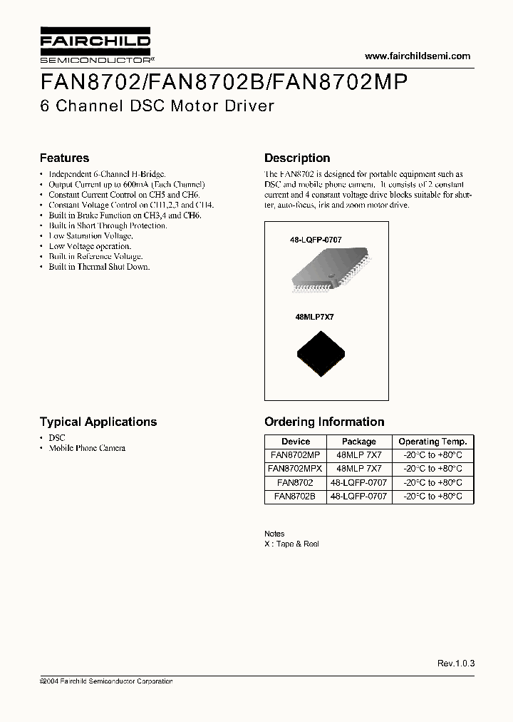 FAN8702_39473.PDF Datasheet