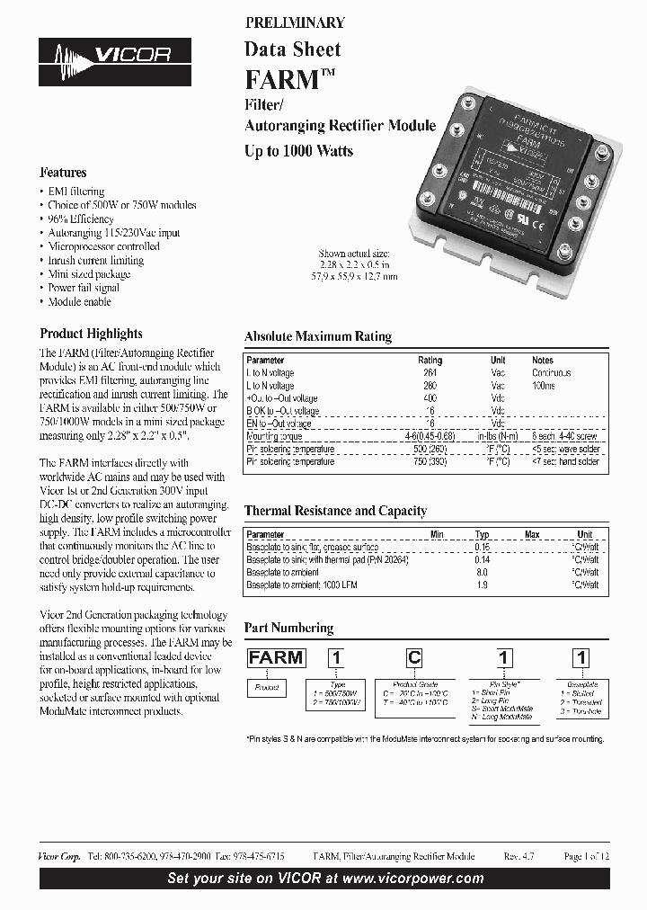FARM2C11_189189.PDF Datasheet