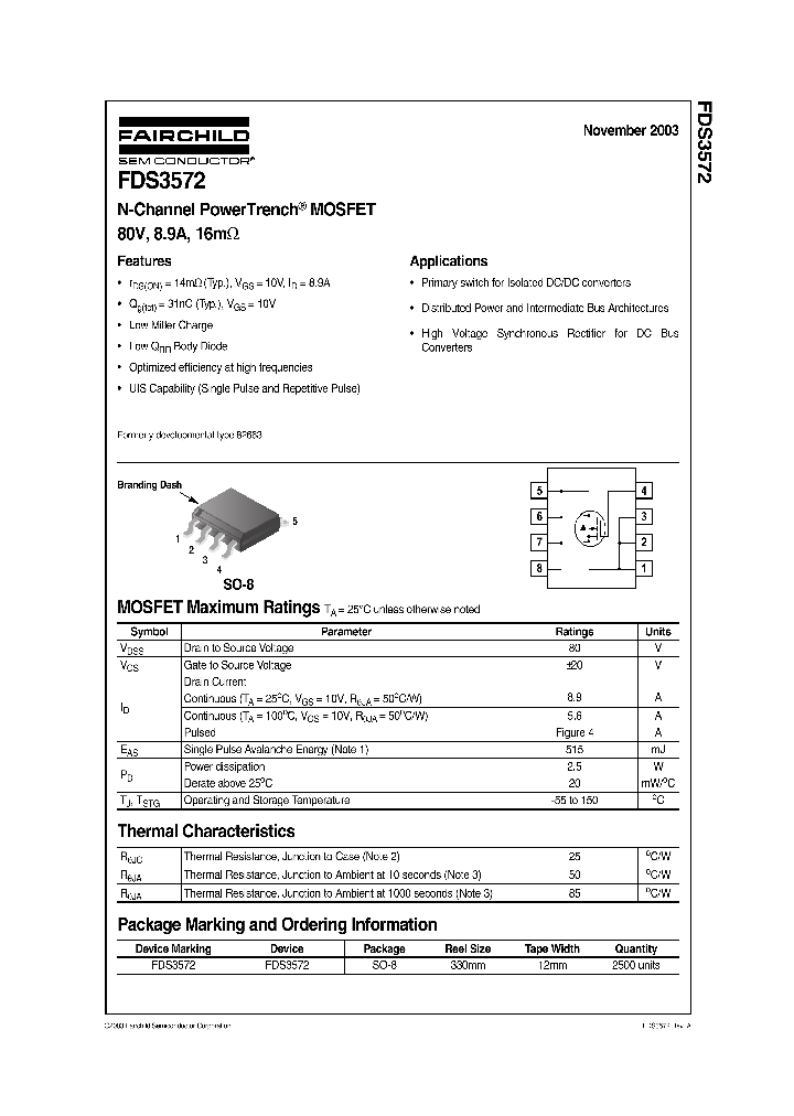 FDS3572_181479.PDF Datasheet