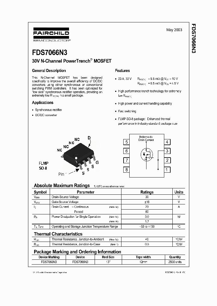 FDS7066N3_149872.PDF Datasheet