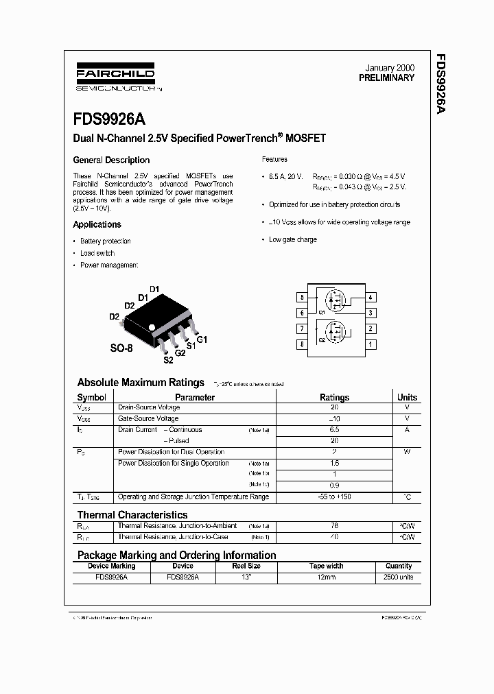 FDS9926A_156687.PDF Datasheet
