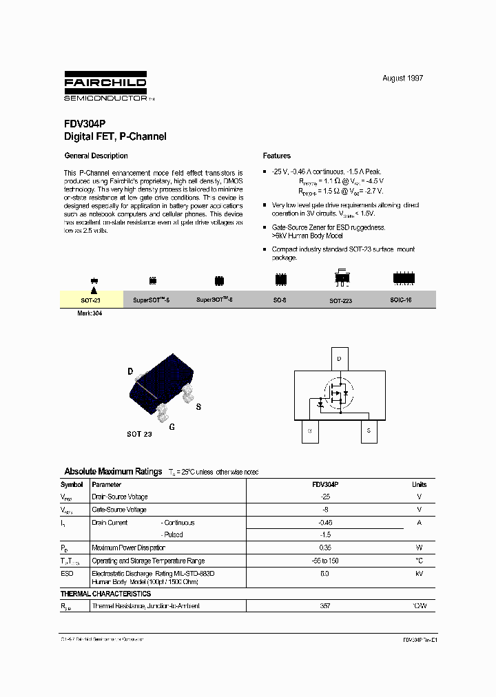 FDV304_57904.PDF Datasheet