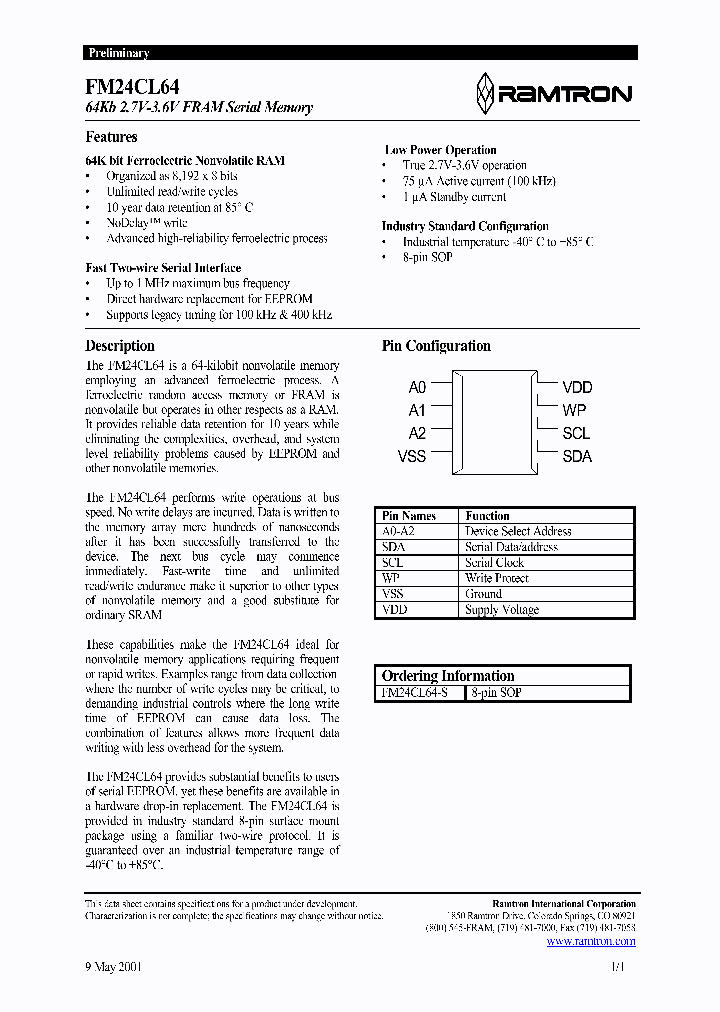 FM24CL64_190273.PDF Datasheet