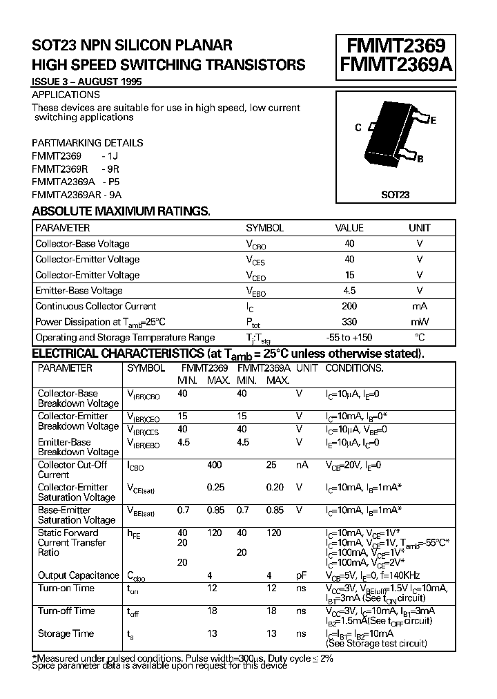 FMMT2369_130540.PDF Datasheet