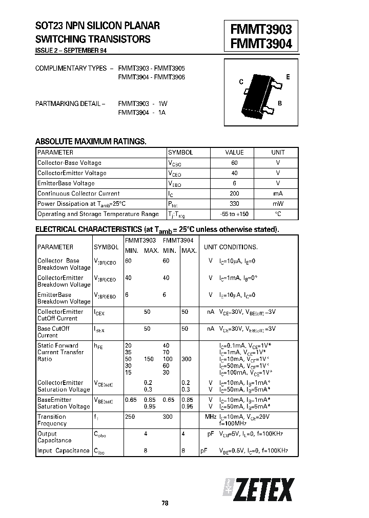 FMMT3903_158596.PDF Datasheet