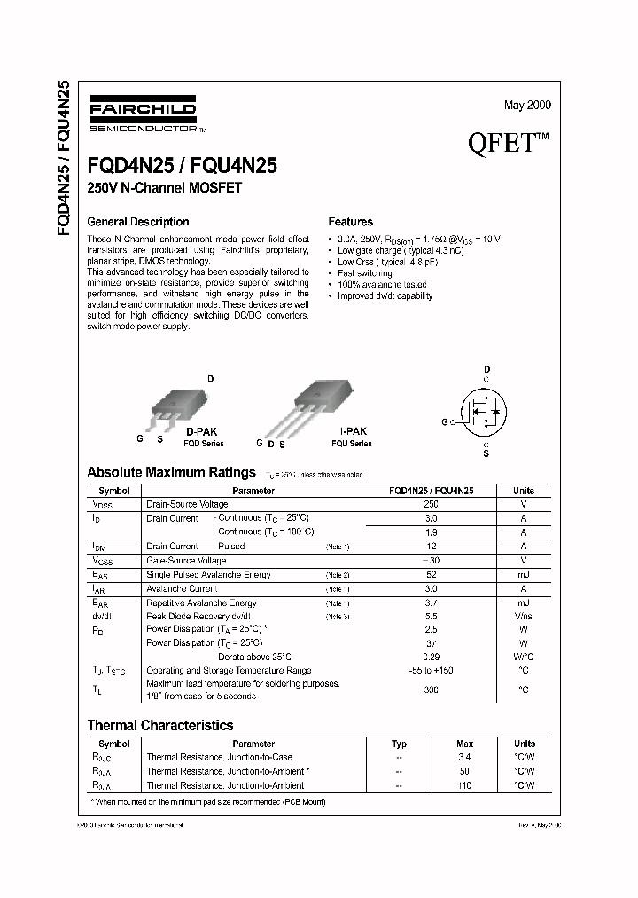 FQD4N25_10386.PDF Datasheet