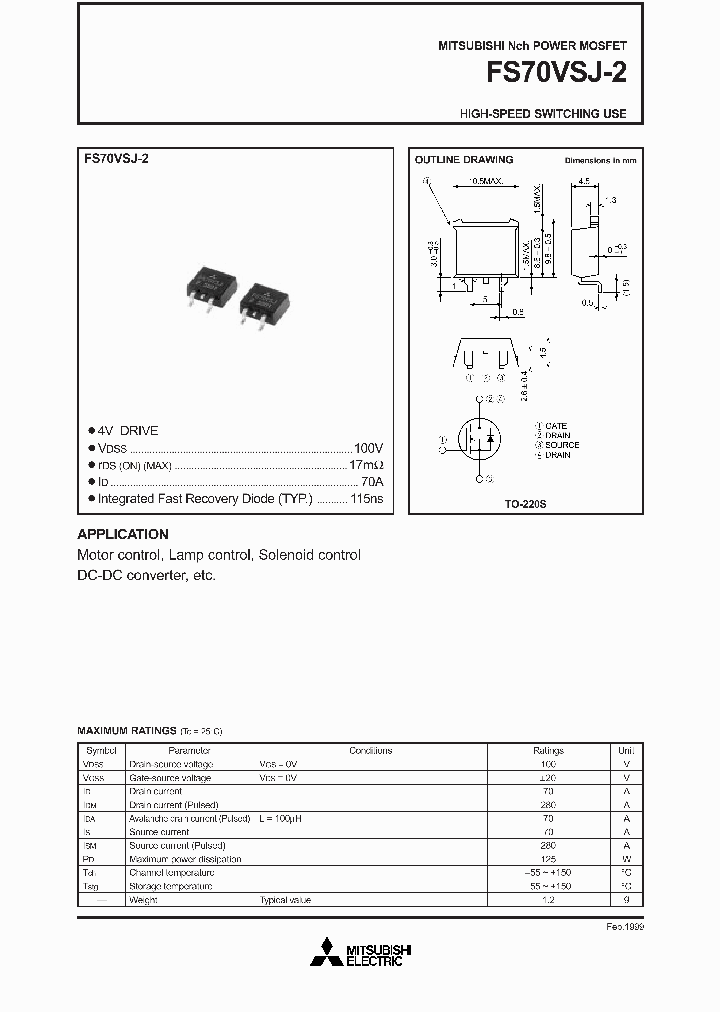 FS70VSJ-2_163202.PDF Datasheet