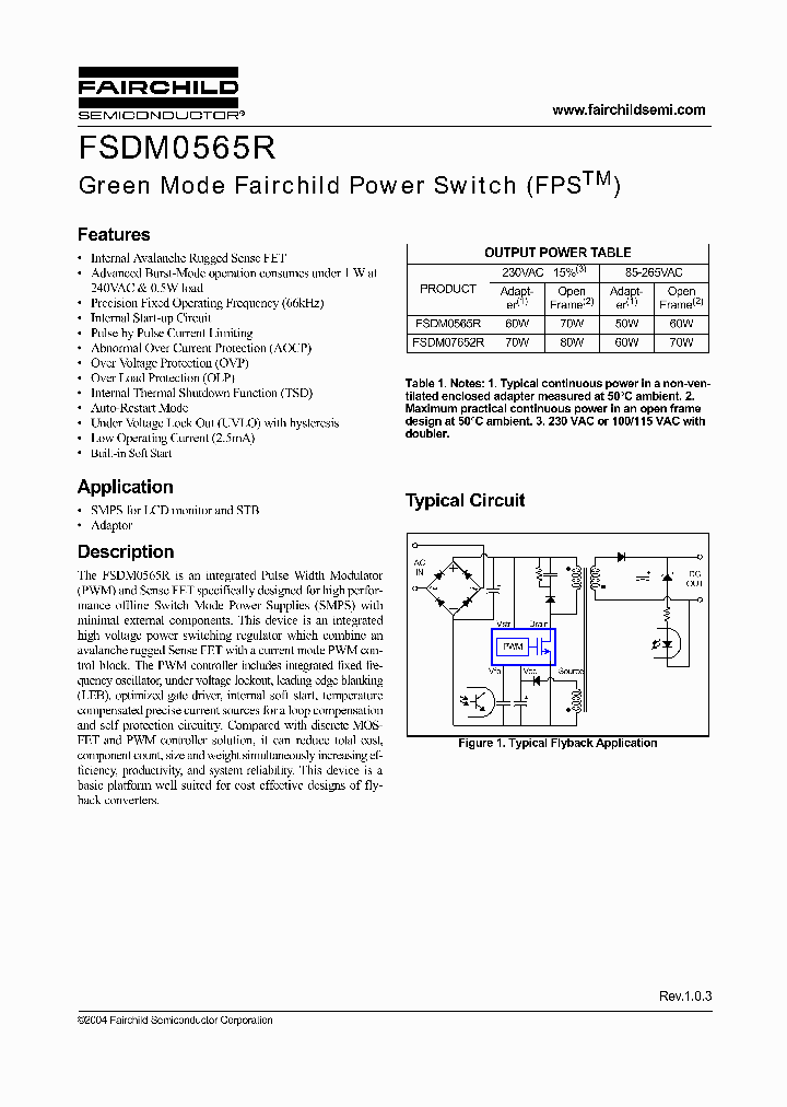 FSDM0565R_196342.PDF Datasheet