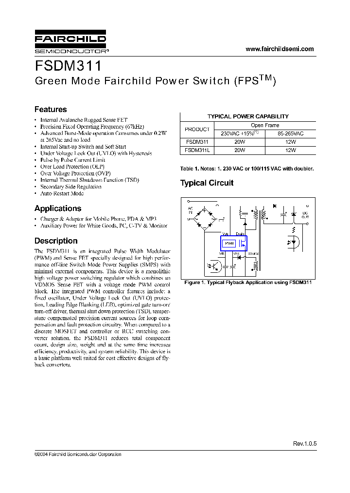 FSDM311_188592.PDF Datasheet