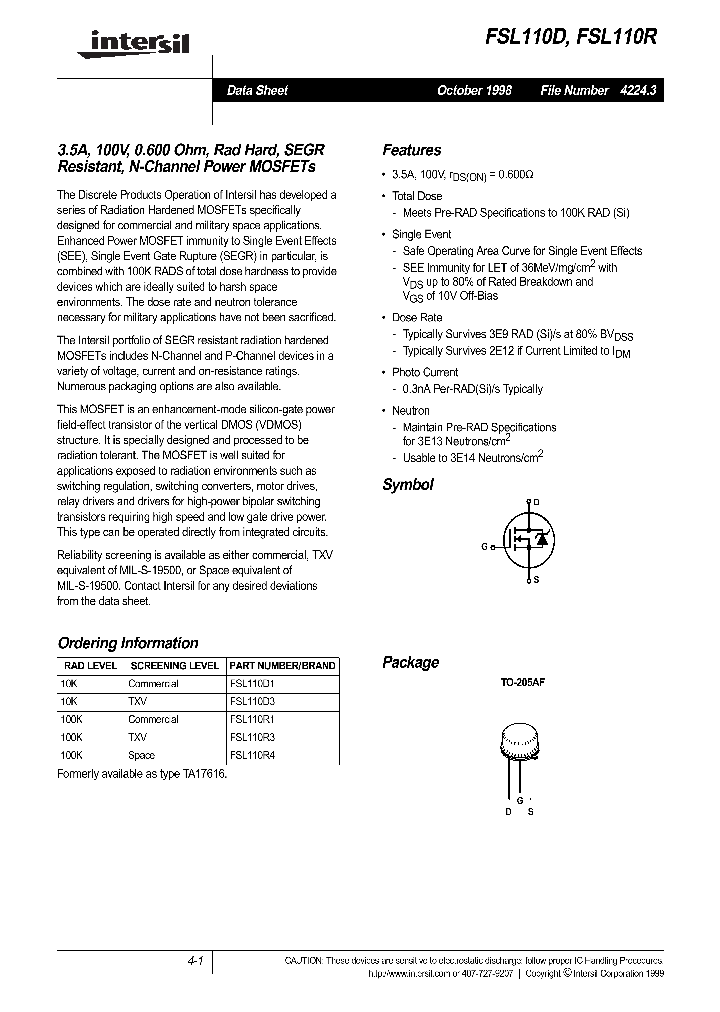 FSL110R1_135419.PDF Datasheet