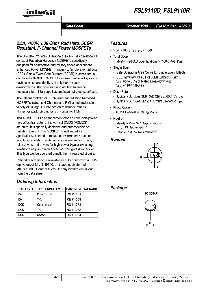 FSL9110R1_135420.PDF Datasheet