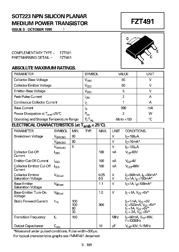 FZT491_73117.PDF Datasheet