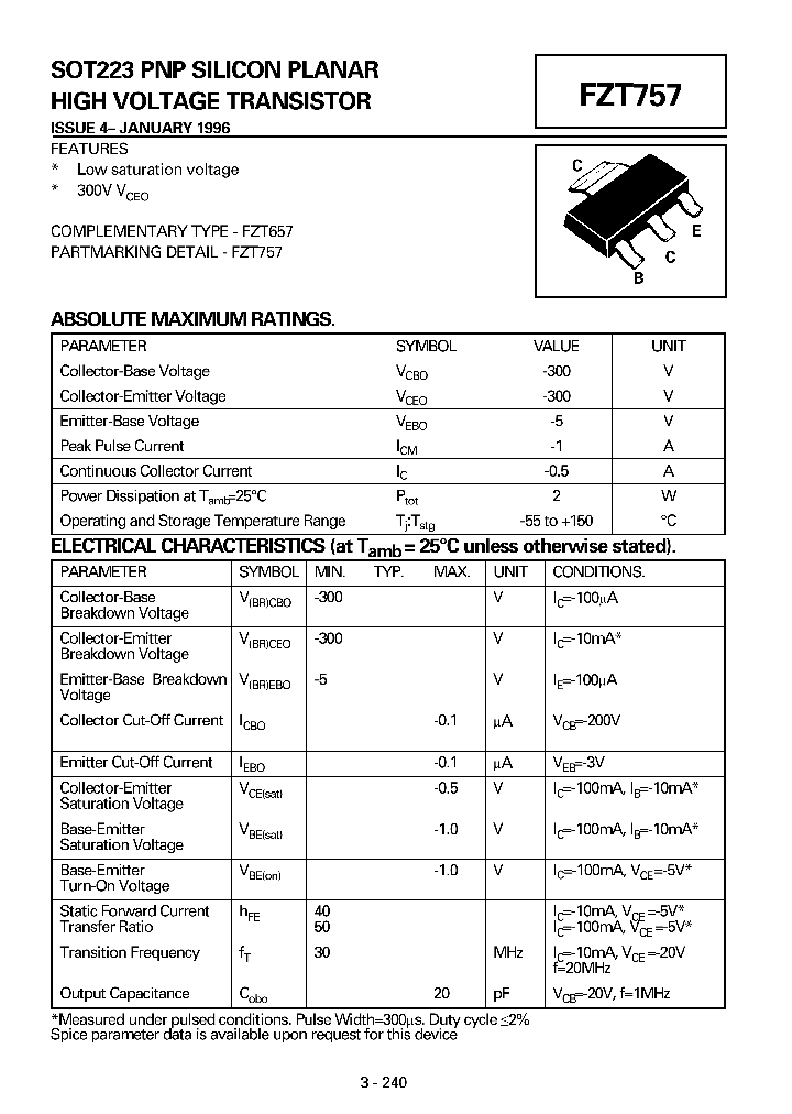 FZT757_74573.PDF Datasheet