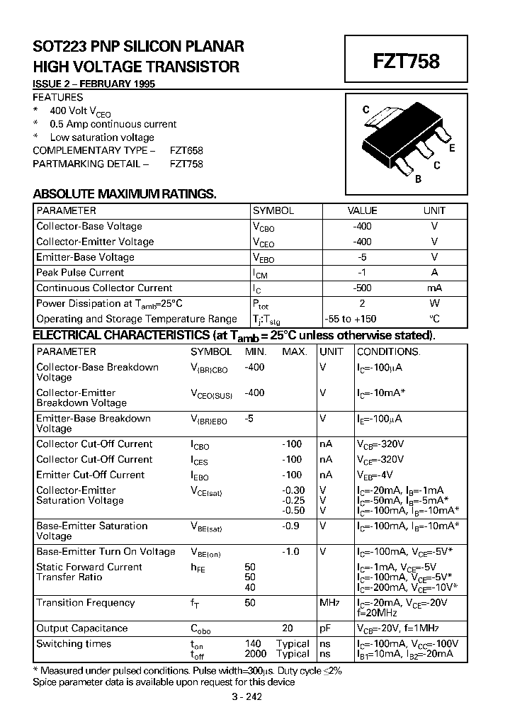 FZT758_74583.PDF Datasheet