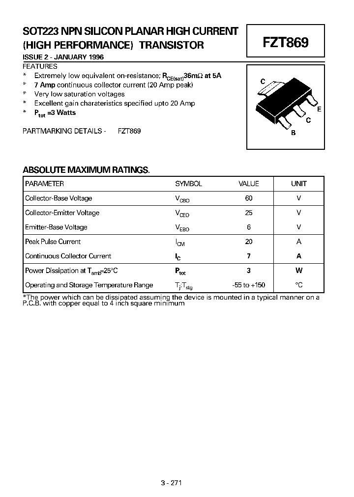 FZT869_183790.PDF Datasheet