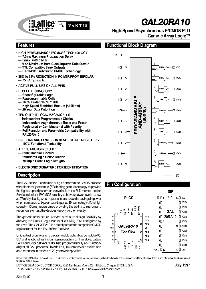 GAL20RA10_133805.PDF Datasheet