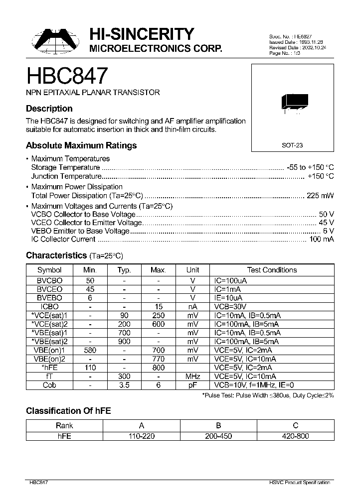 HBC847_40151.PDF Datasheet
