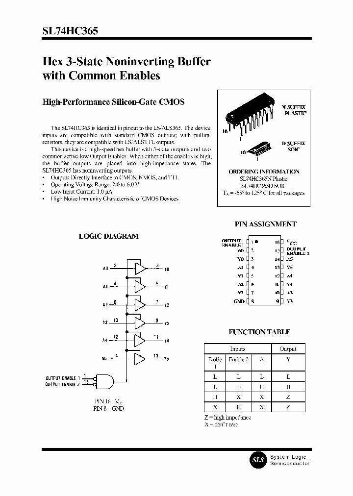 SL74HC365_108634.PDF Datasheet