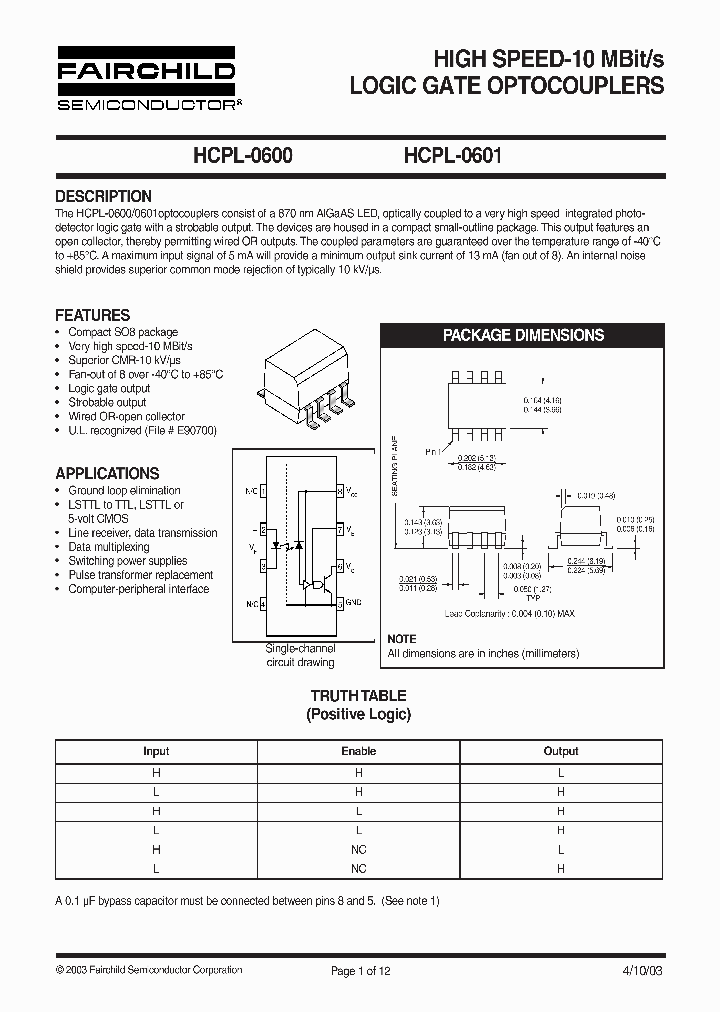 HCPL-0600_85006.PDF Datasheet