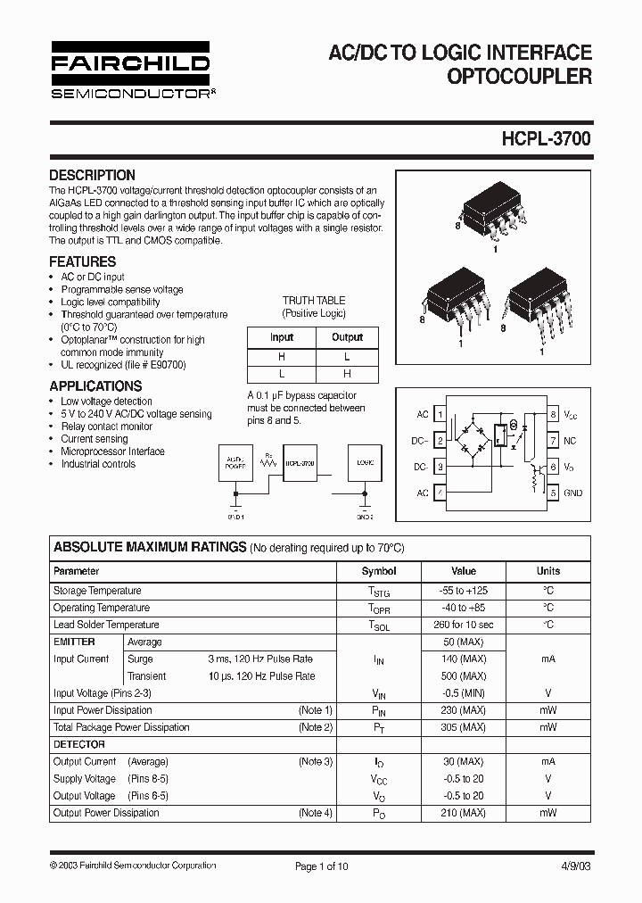 HCPL3700_83971.PDF Datasheet